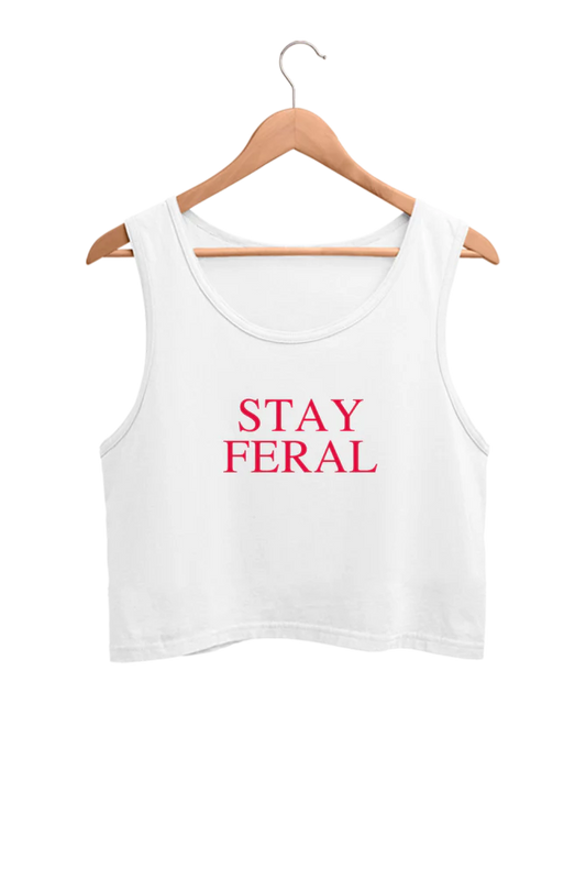 SALE ~ Stay feral(Rebel kid inspired) - Crop Tank Top