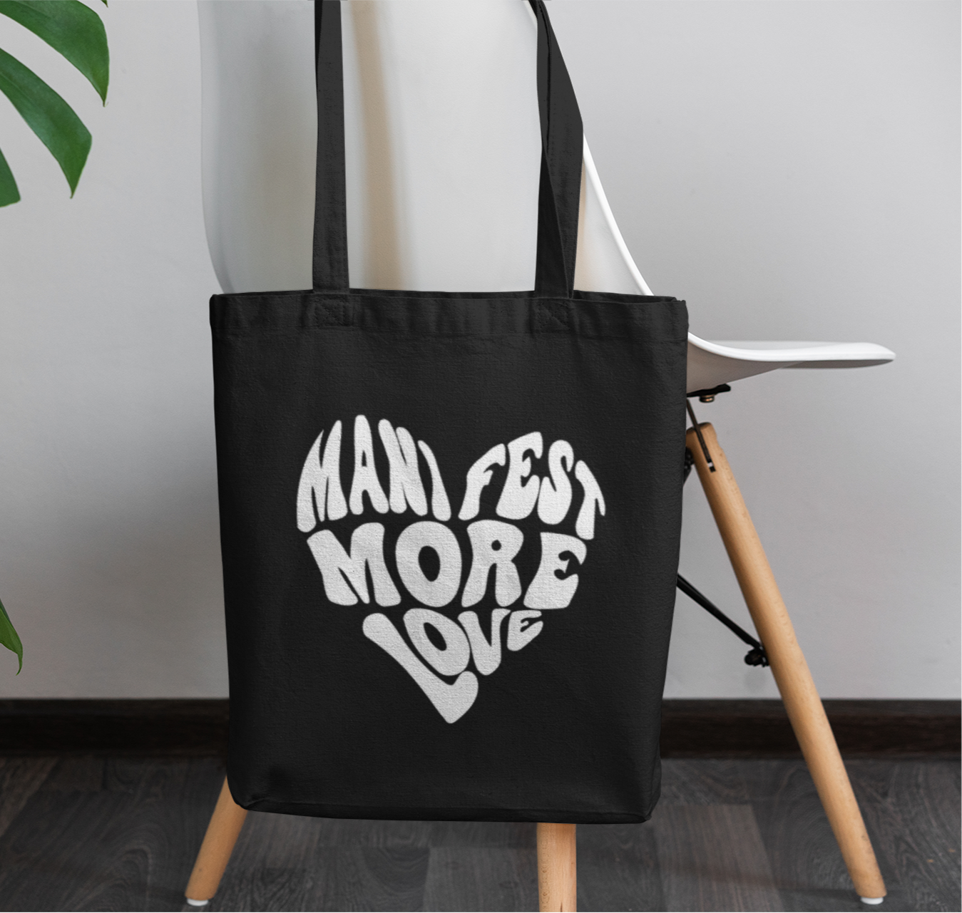 Manifest more love tote bag with zipper