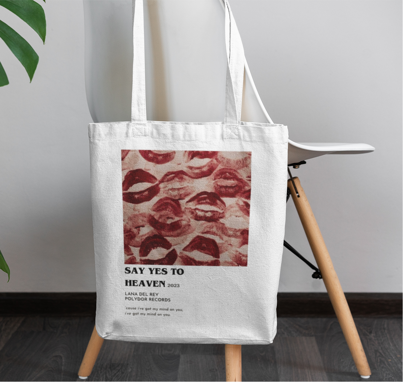 Lana del rey tote bag with zipper