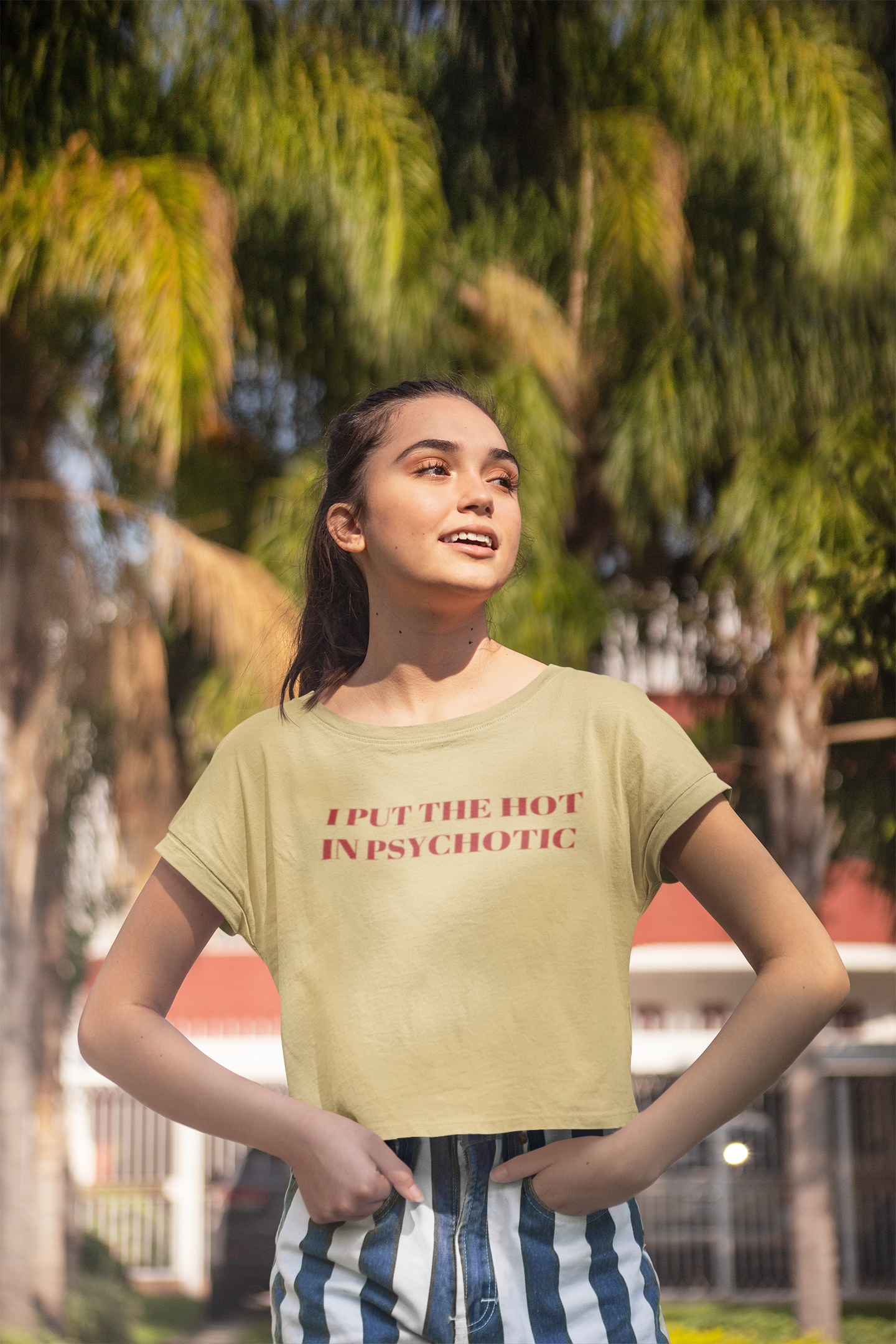 I put the hot in pyschotic - Crop top