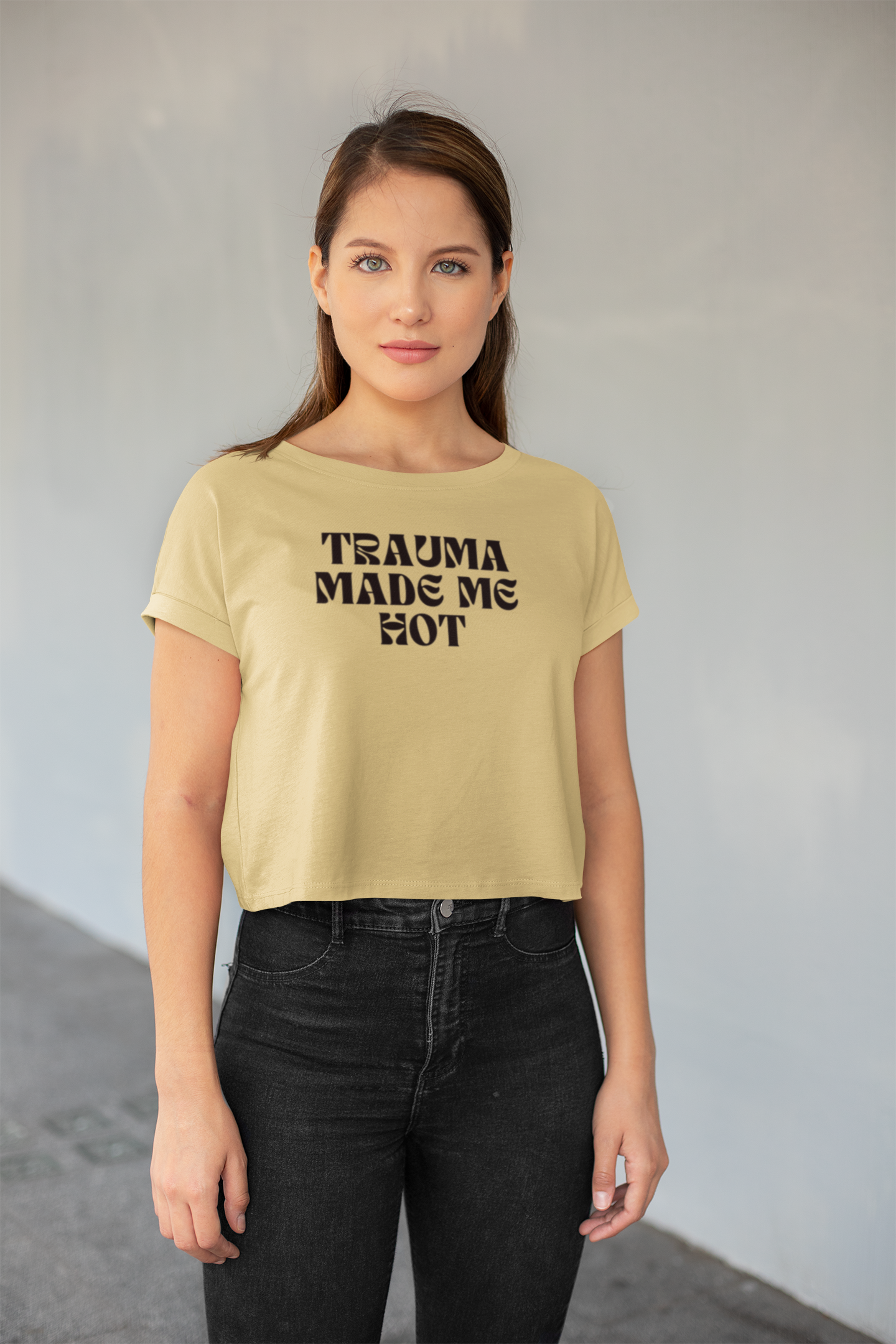 Trauma made me hot crop top