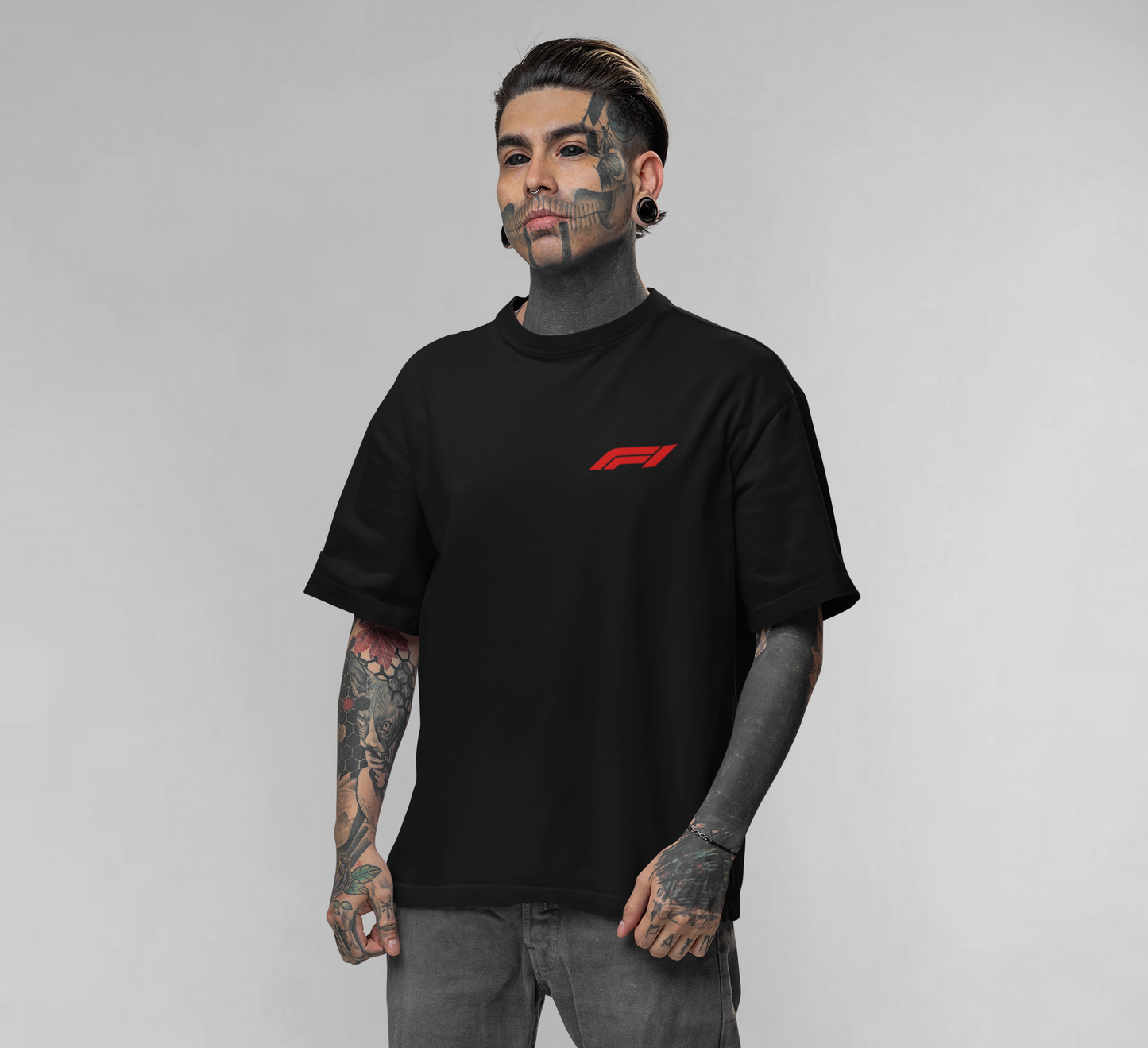 2025 Formula Race Calendar Circuits (Back & pocket print) – Unisex Oversized T-Shirt