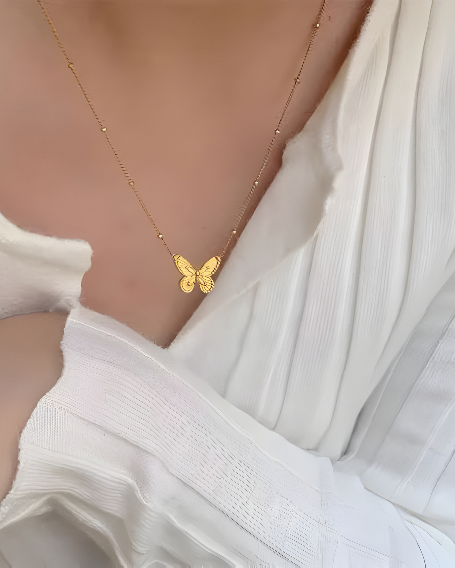 Anti Tarnish Butterfly - Necklace