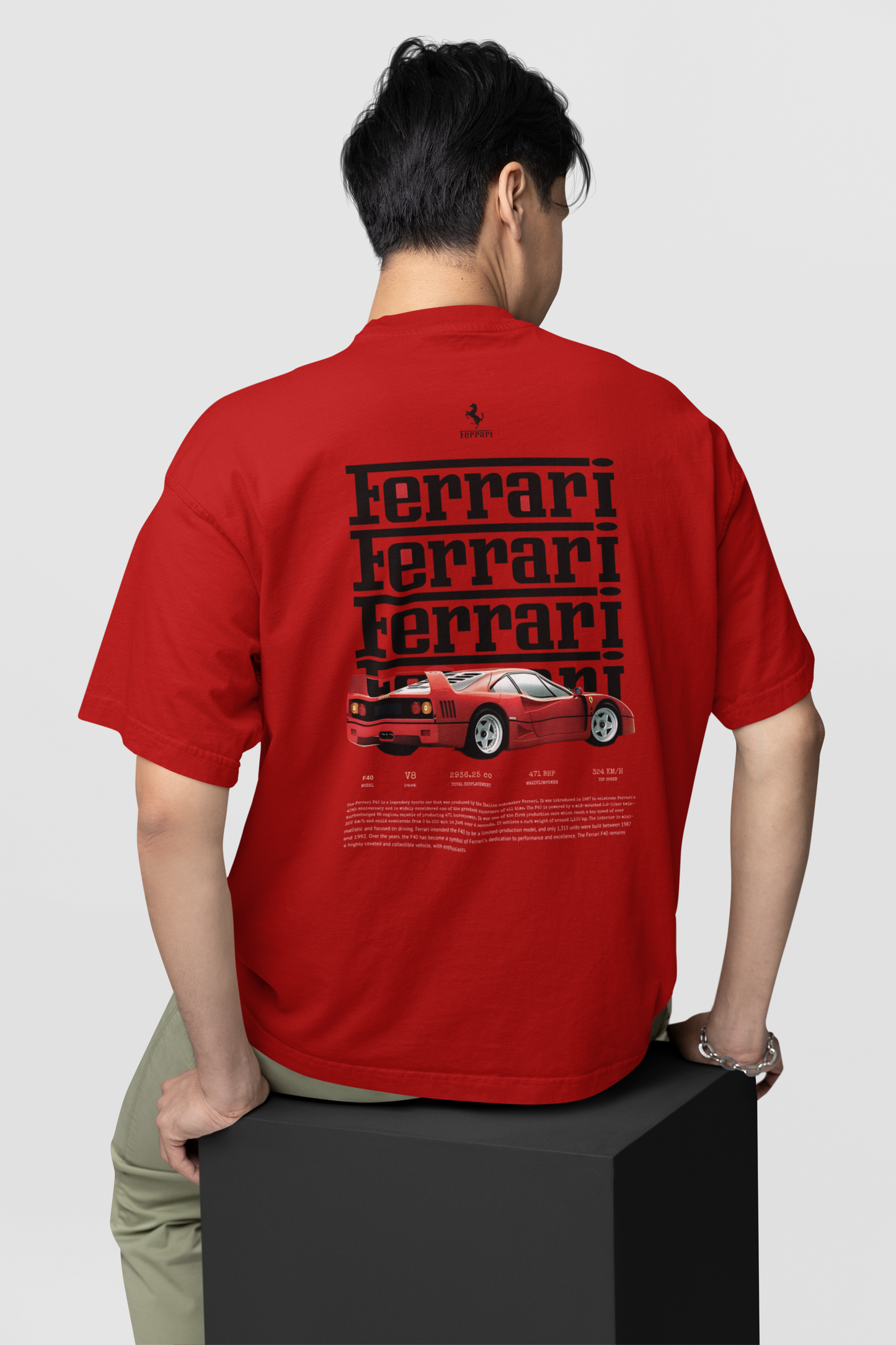 Ferrari F40 unisex oversized t-shirt