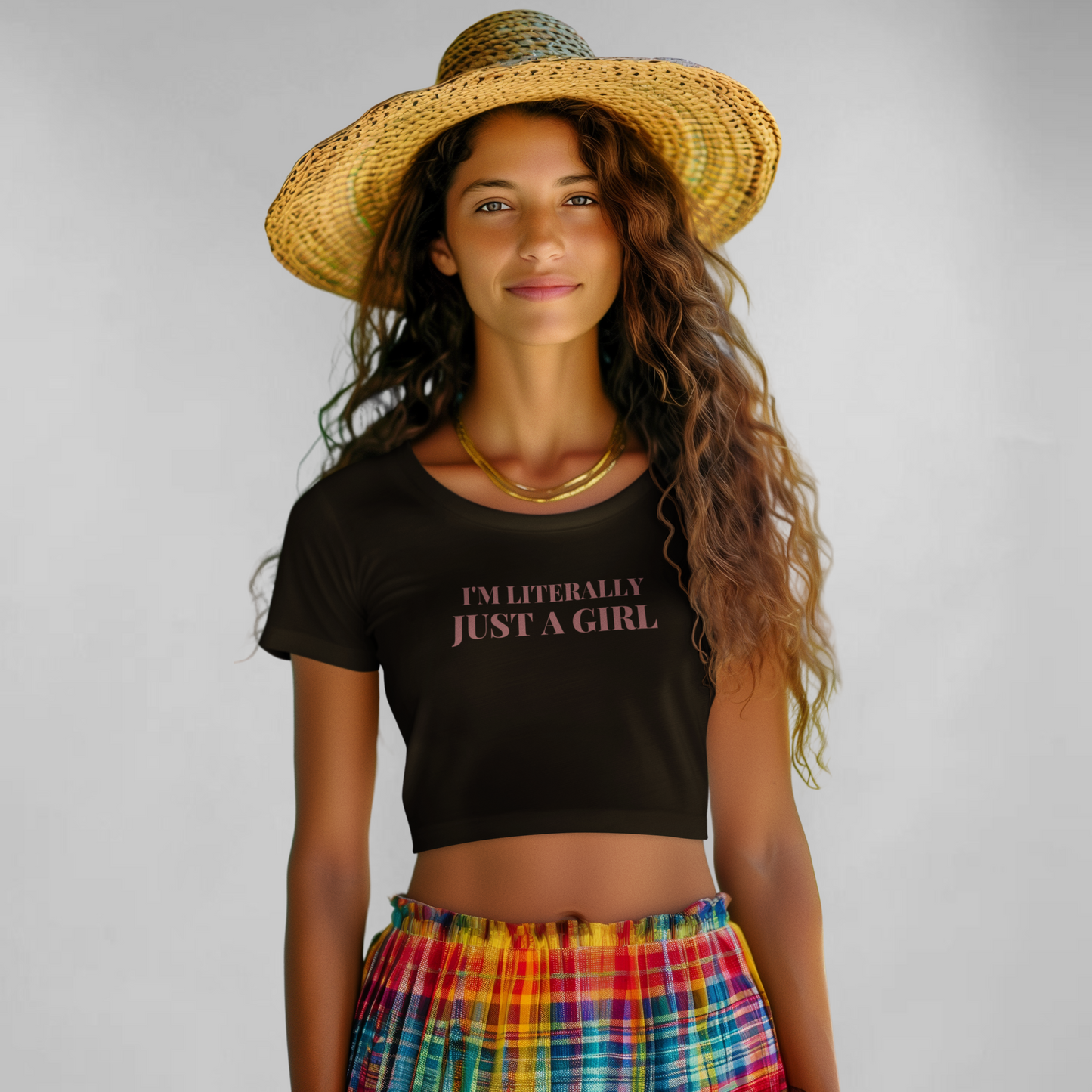 I am literally just a girl crop top
