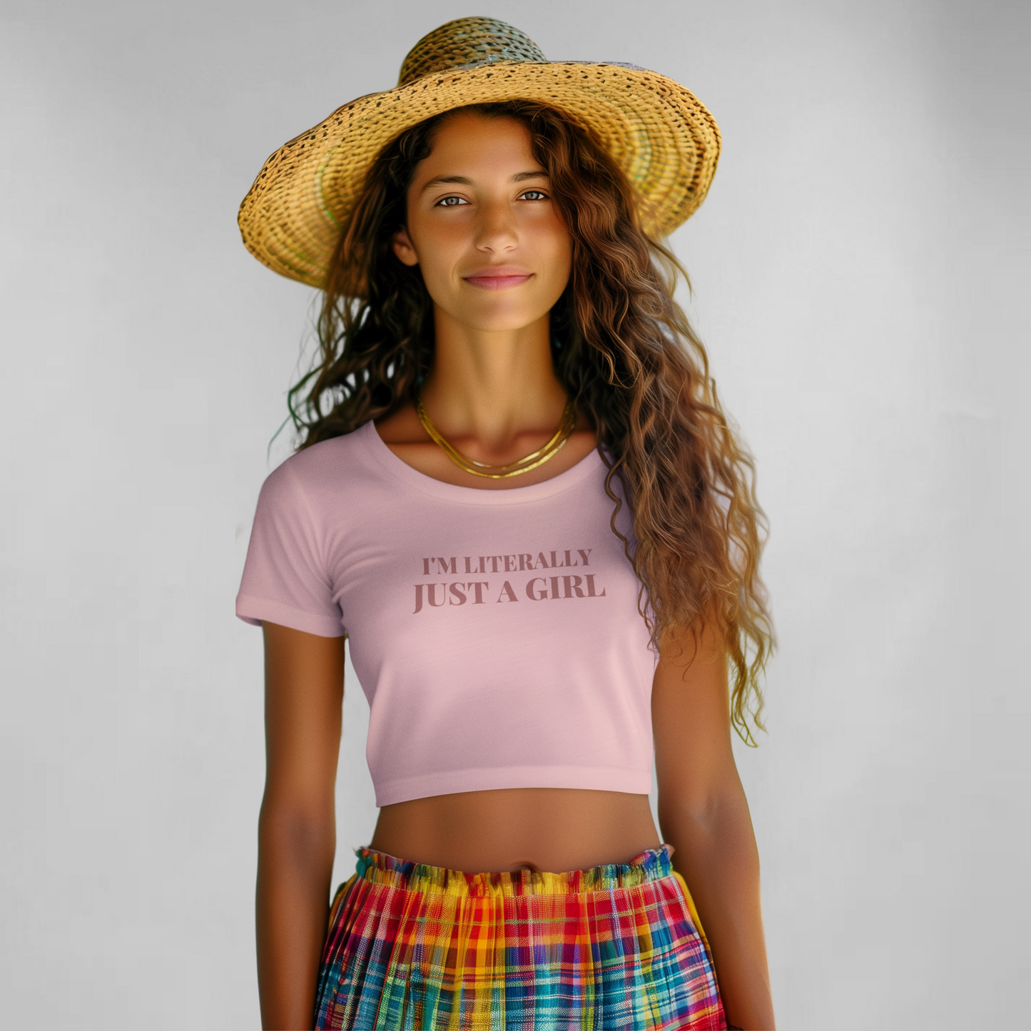 I am literally just a girl crop top