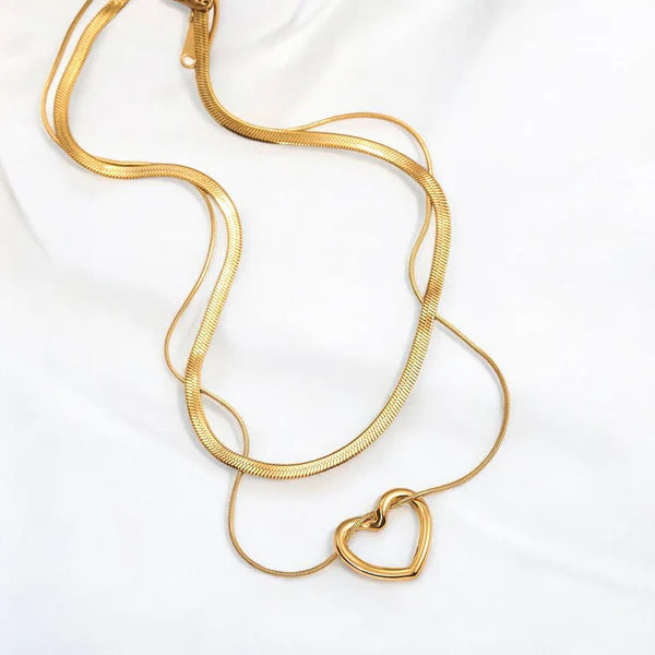 Heart Themed Layered - Necklace