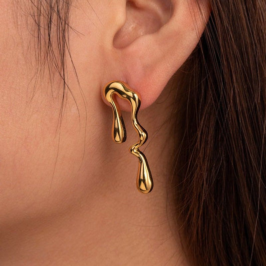 Chunky Waterdrop Irregular - Earrings
