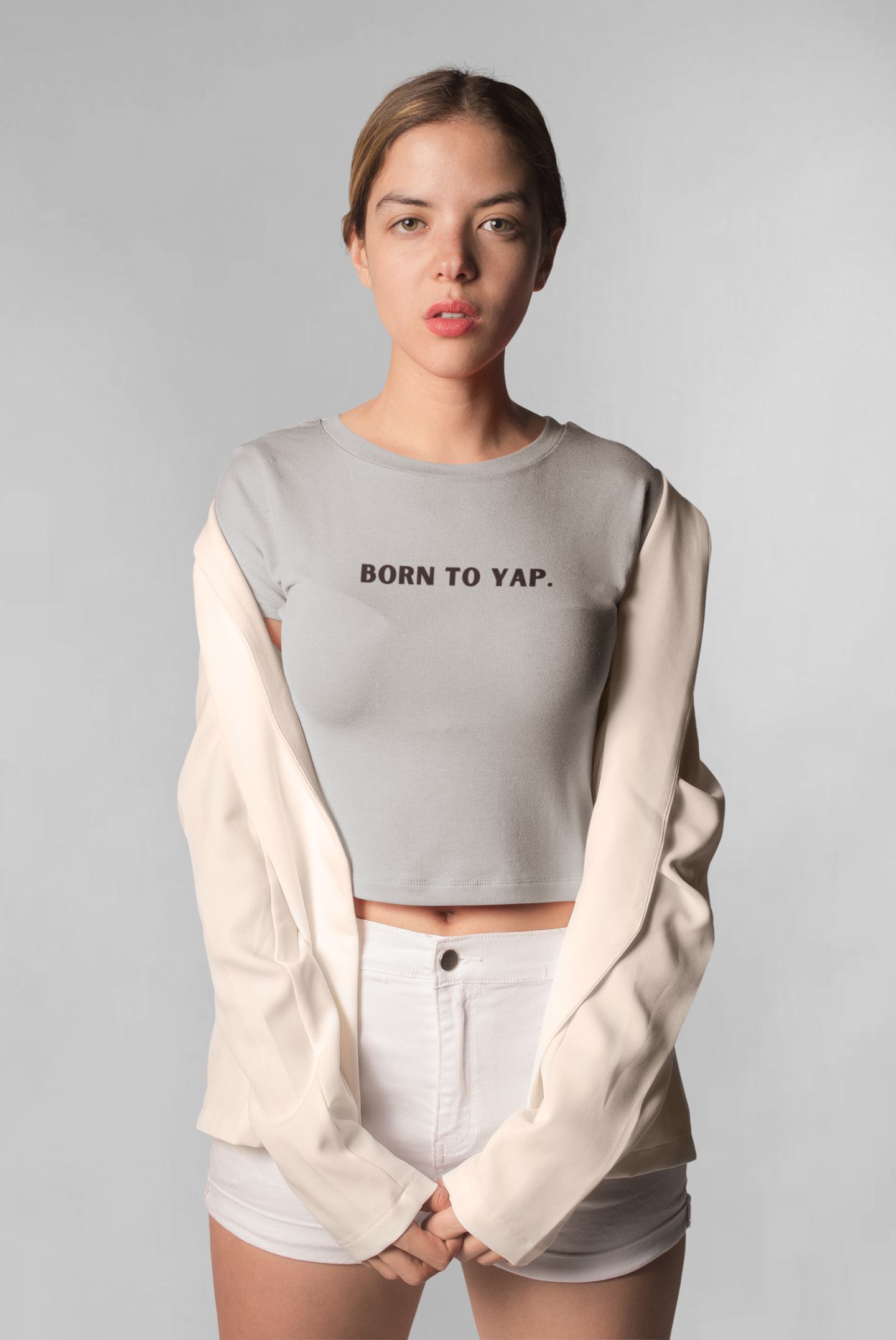 Born to yap crop top