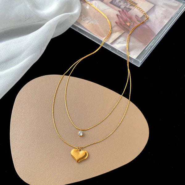 Heart Themed Layered - Necklace