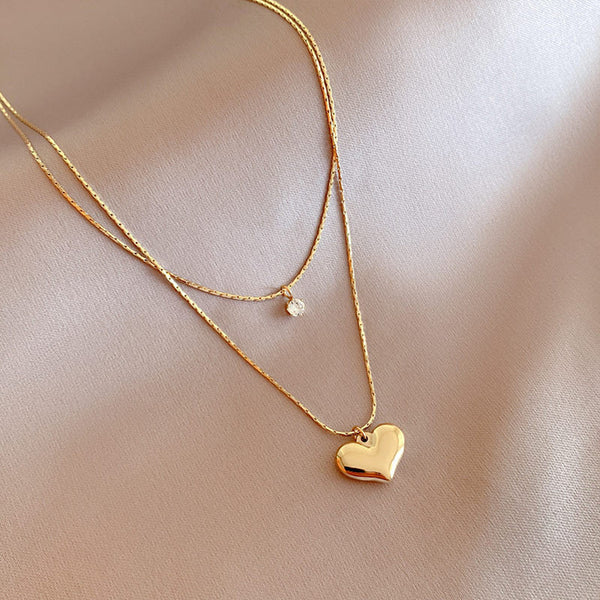 Heart Themed Layered - Necklace