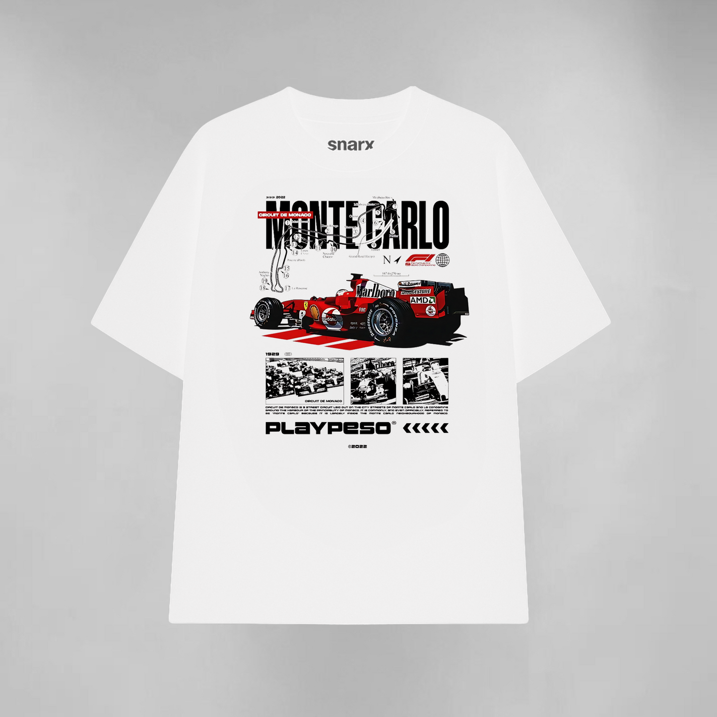 Monte Carlo F1 - Unisex Oversized T-Shirt