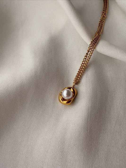 Anti Tarnish Pearl Studded - Necklace