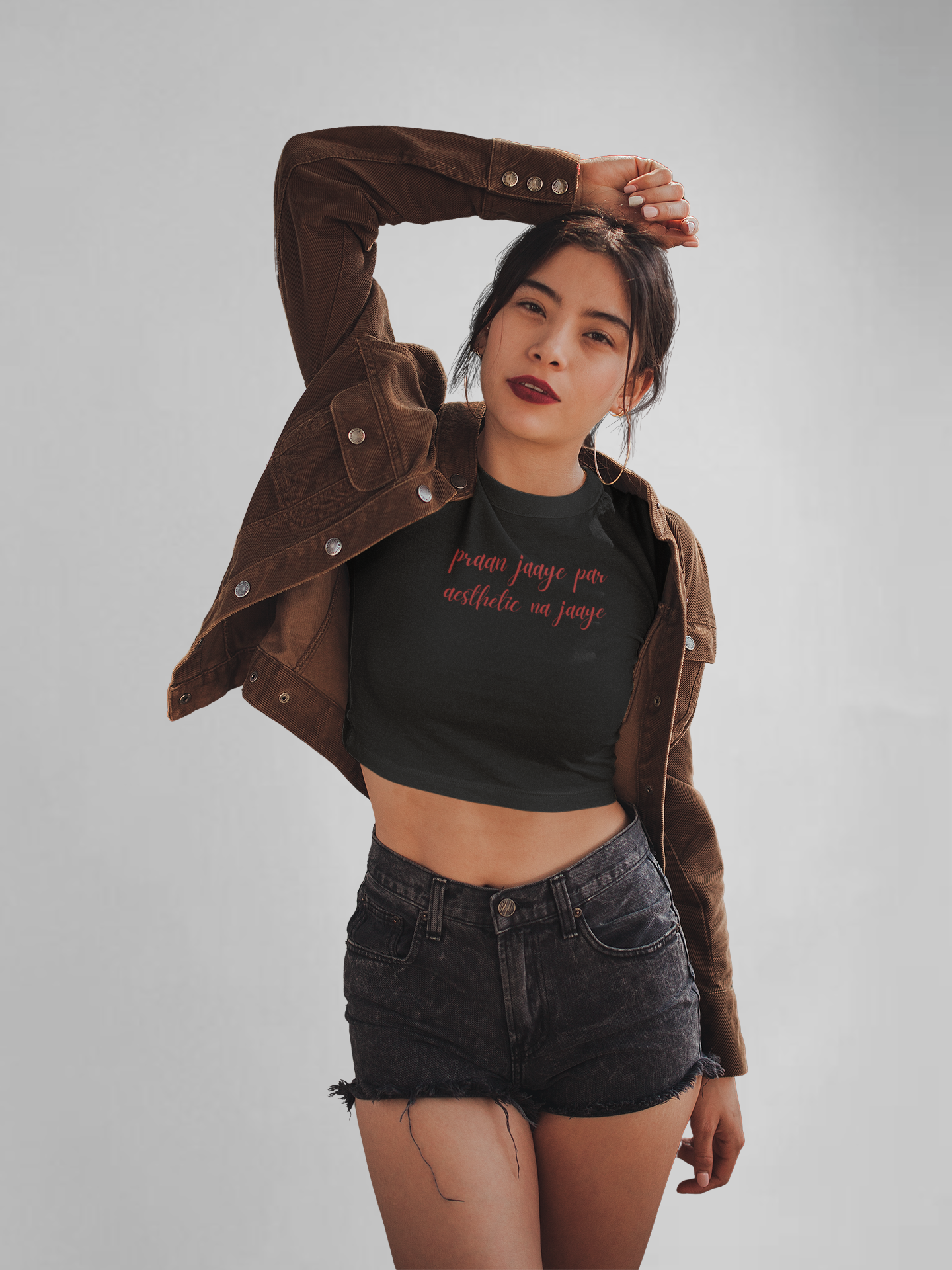Praan jaaye par asthetic na jaaye crop top