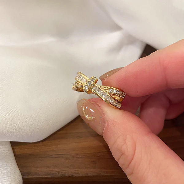 Cross Shaped Adjustable - Ring