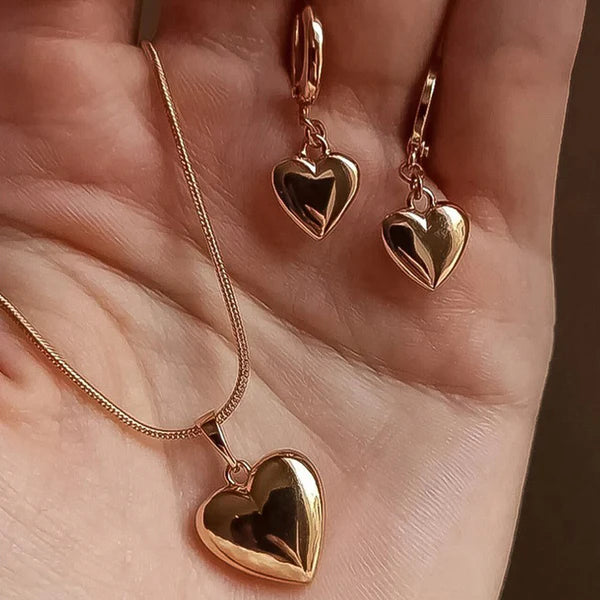Heart Hoop Themed Jewelry - Set