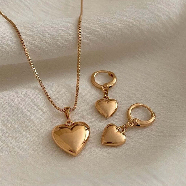 Heart Hoop Themed Jewelry - Set