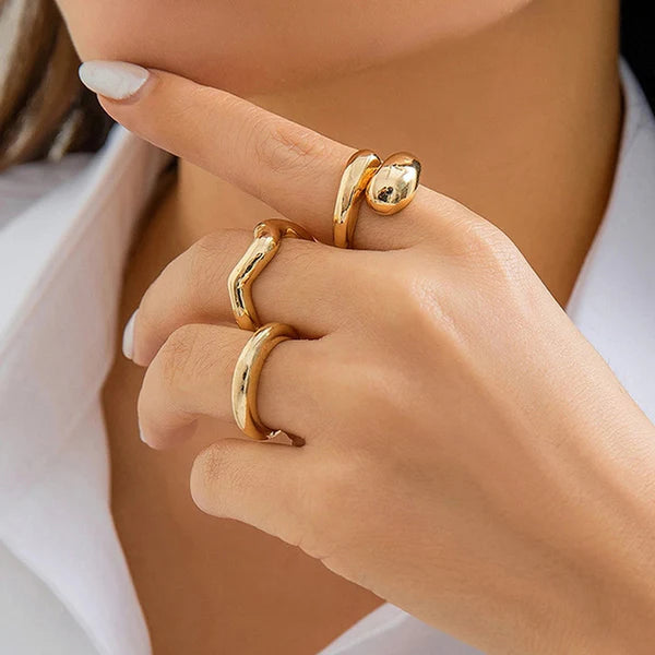 Set of 3 Stackable Thick - Rings