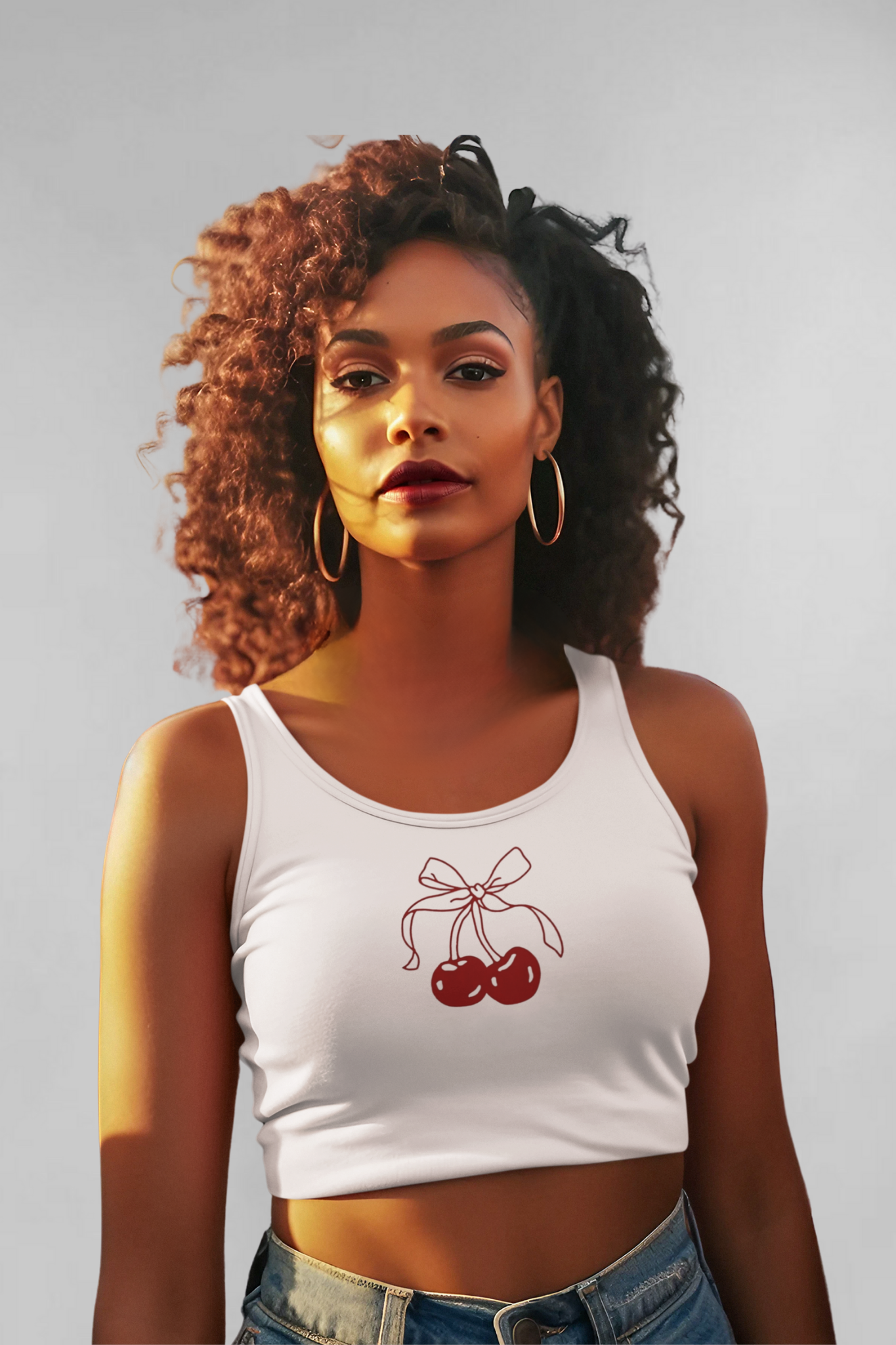Cherry Crop tank top xoxo