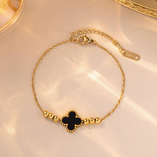 Anti Tarnish Single Clover - Bracelet