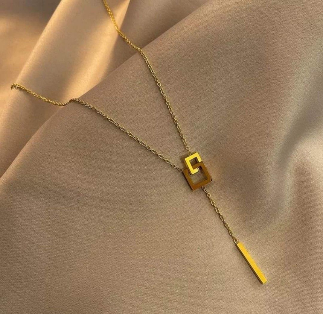 Square Geometric Necklace