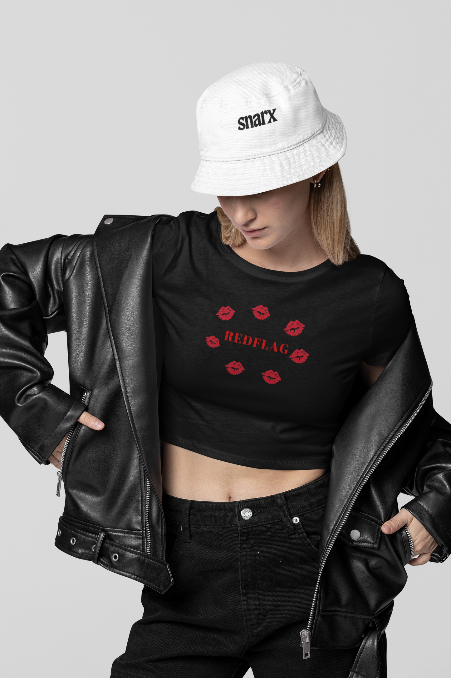 Red Flag (Kisses) - Crop Top