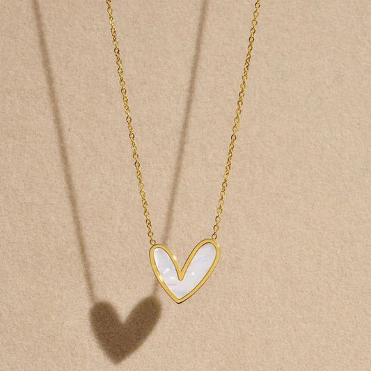 Anti Tarnish Promise Heart - Necklace