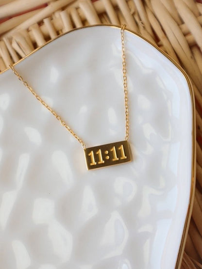 Anti Tarnish 11:11 Make A Wish - Necklace