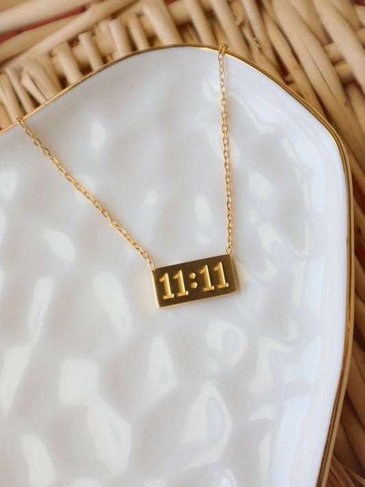 Anti Tarnish 11:11 Make A Wish - Necklace