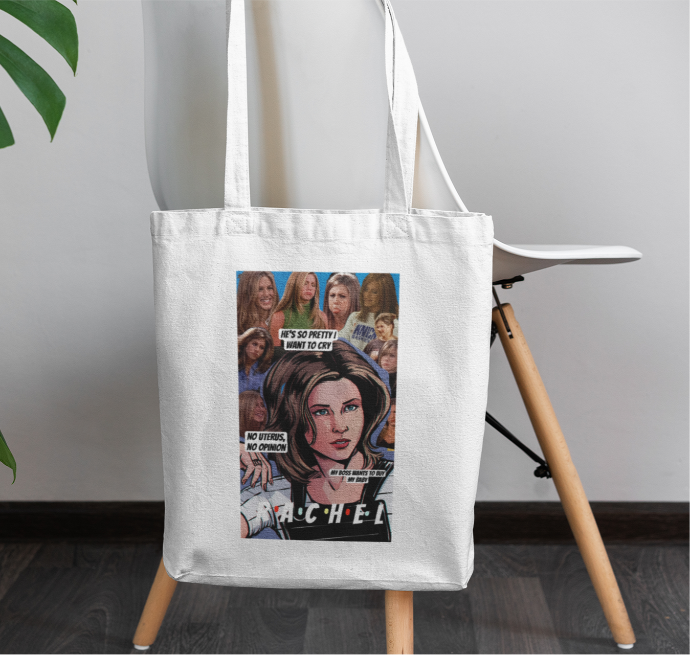 FRIENDS rachel tote bag with zipper