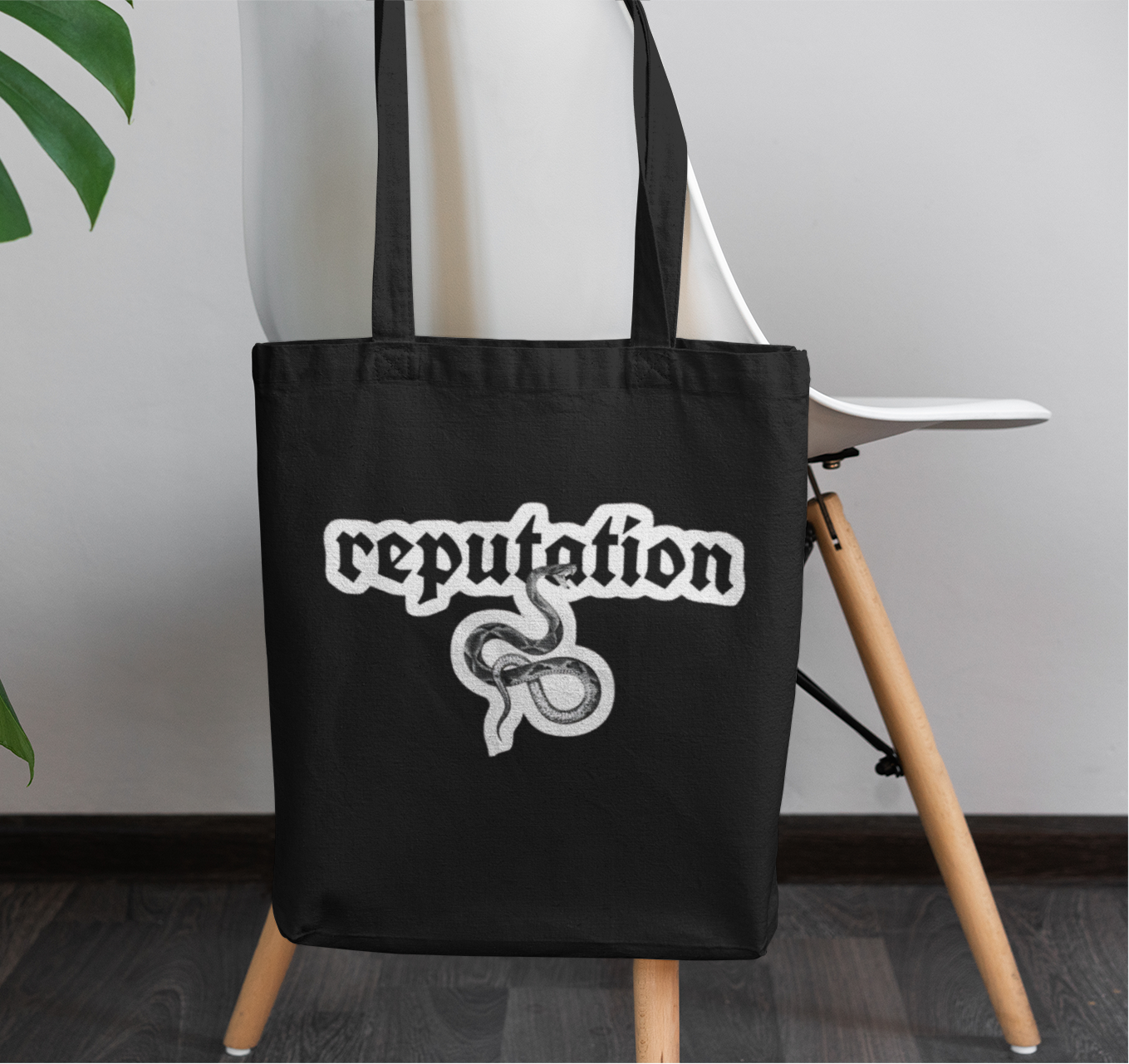 Reputation tote bag with zipper