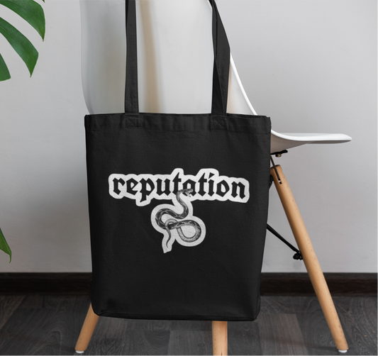 Reputation tote bag with zipper
