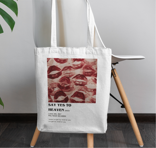 Lana del rey tote bag with zipper