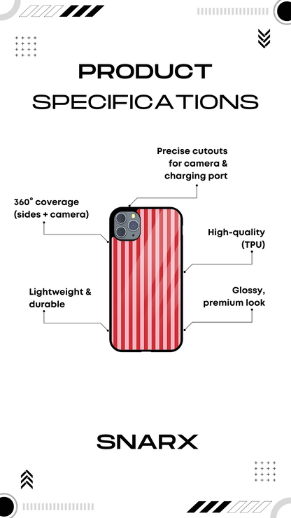 Resort Stripes - Glass Case