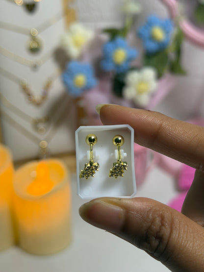 Twin Flower Ball Back Studs