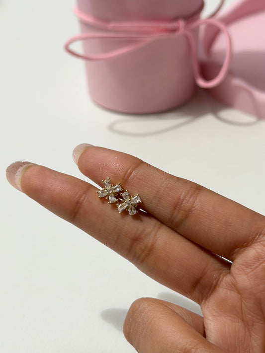 Floral Ball Back Studs