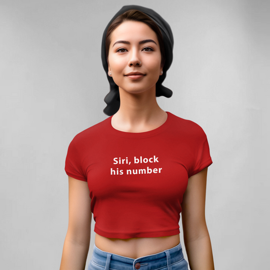 Siri block his number crop top