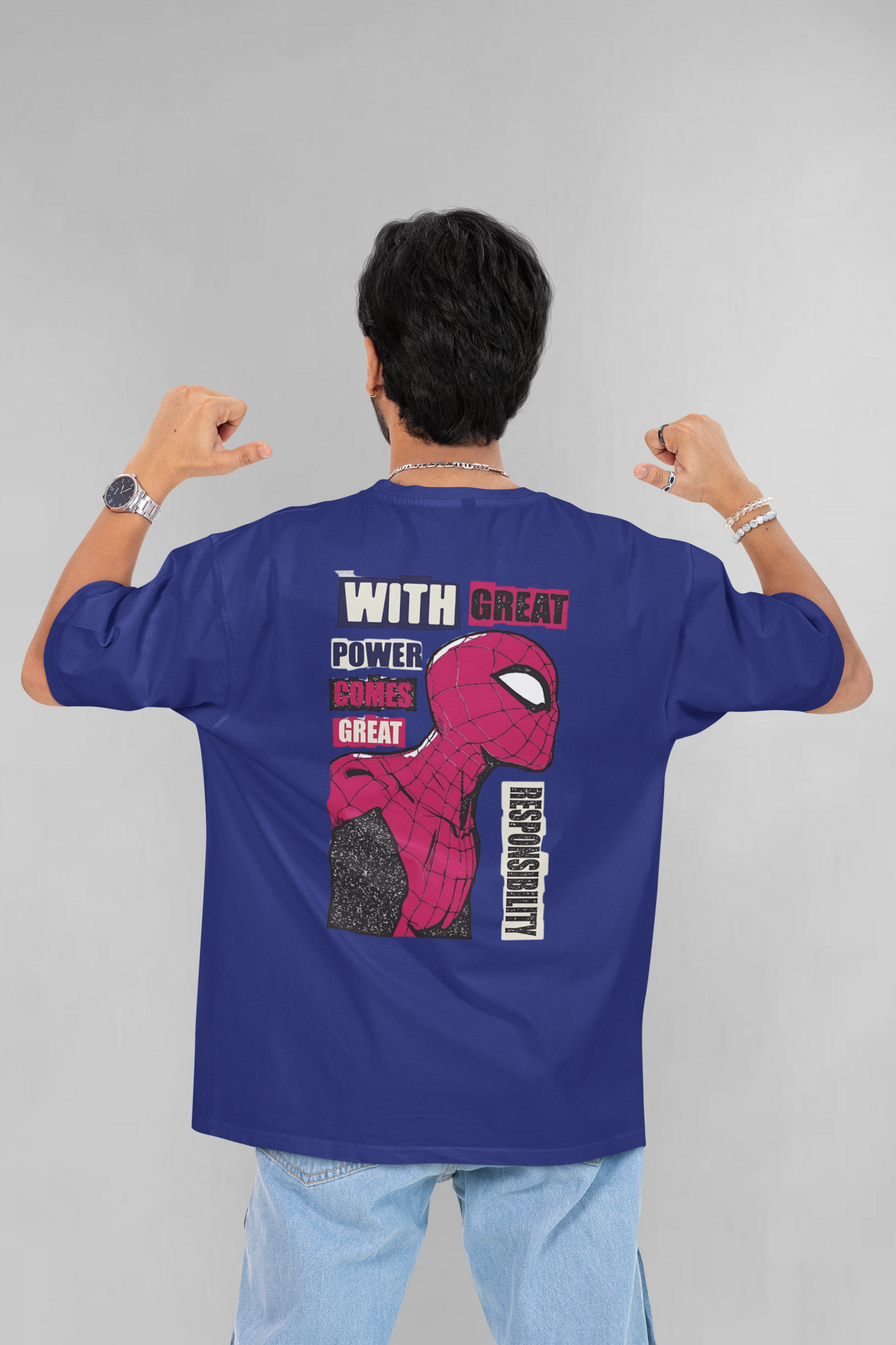 Great Power. Greater Responsibility. (marvel) unisex oversized t-shirt