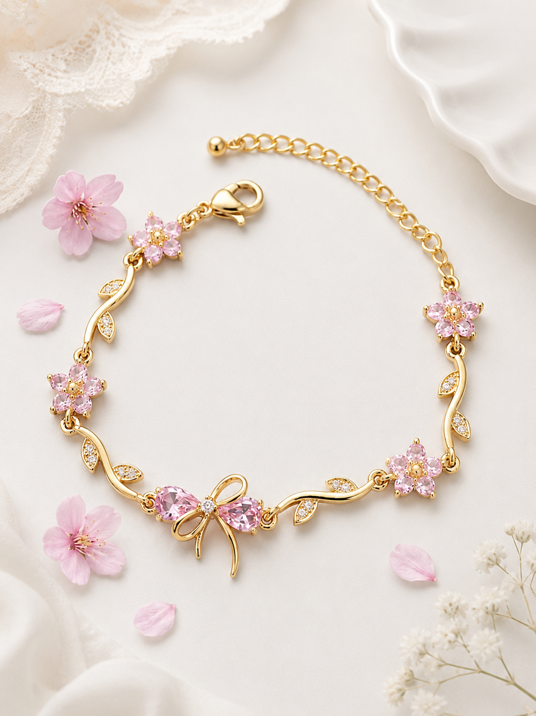 Blush Bow Bracelet