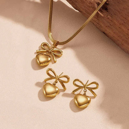 Bow-Heart Themed Jewelry - Set