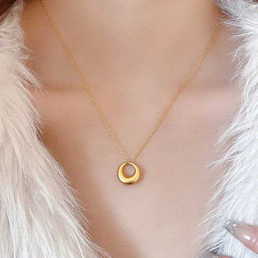 Geometric Circle Necklace