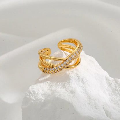Criss Cross Stone Ring