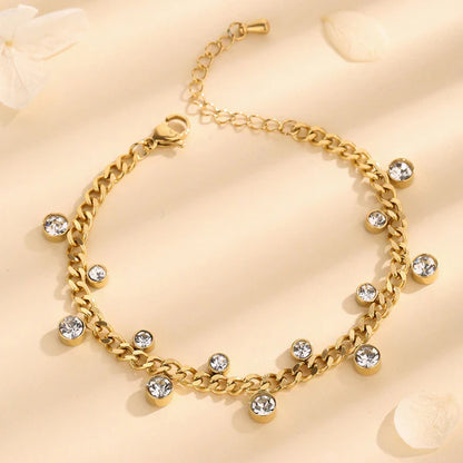 Anti Tarnish Crystal Dainty Wraparound - Bracelet