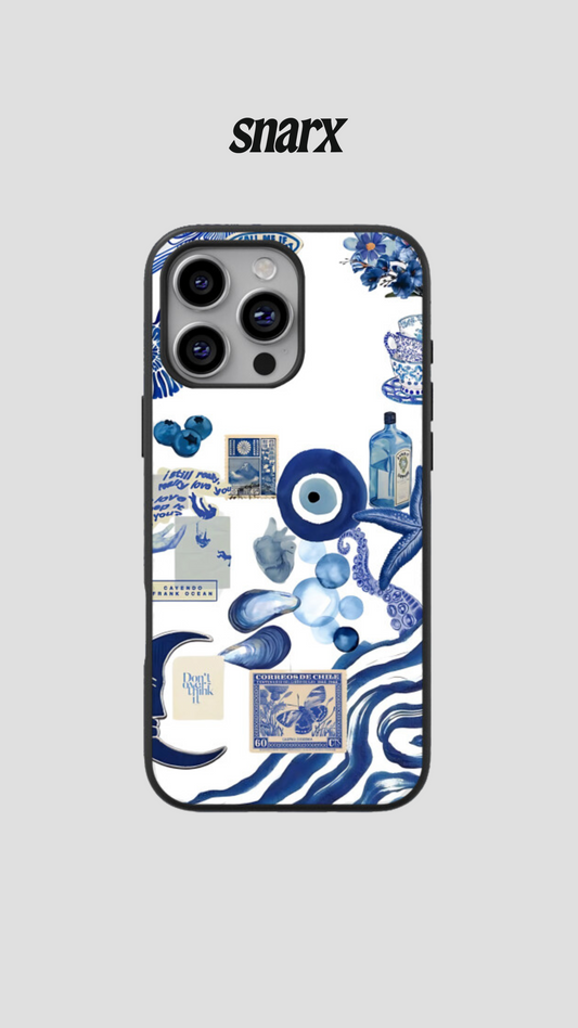 Ocean Spell – Evil Eye Collage Glass Case