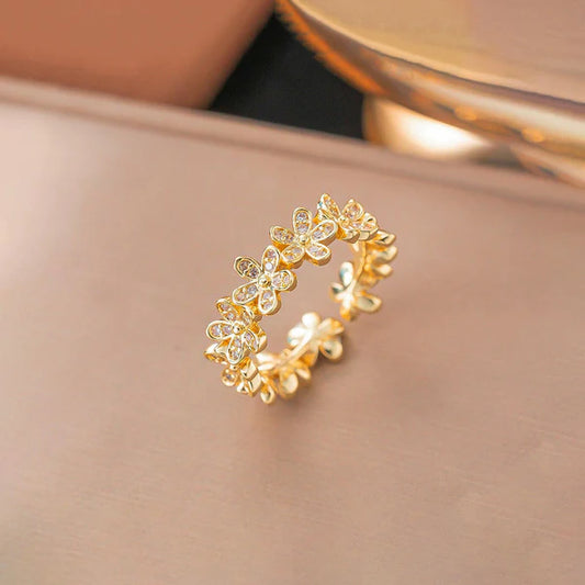 Floral Themed Adjustable - Ring