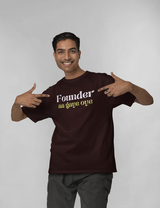 Founder aa gaye unisex oversized t-shirt