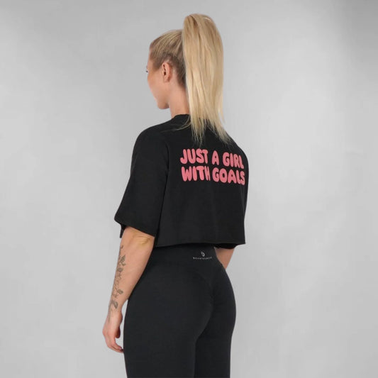 Just a girl with goals crop top