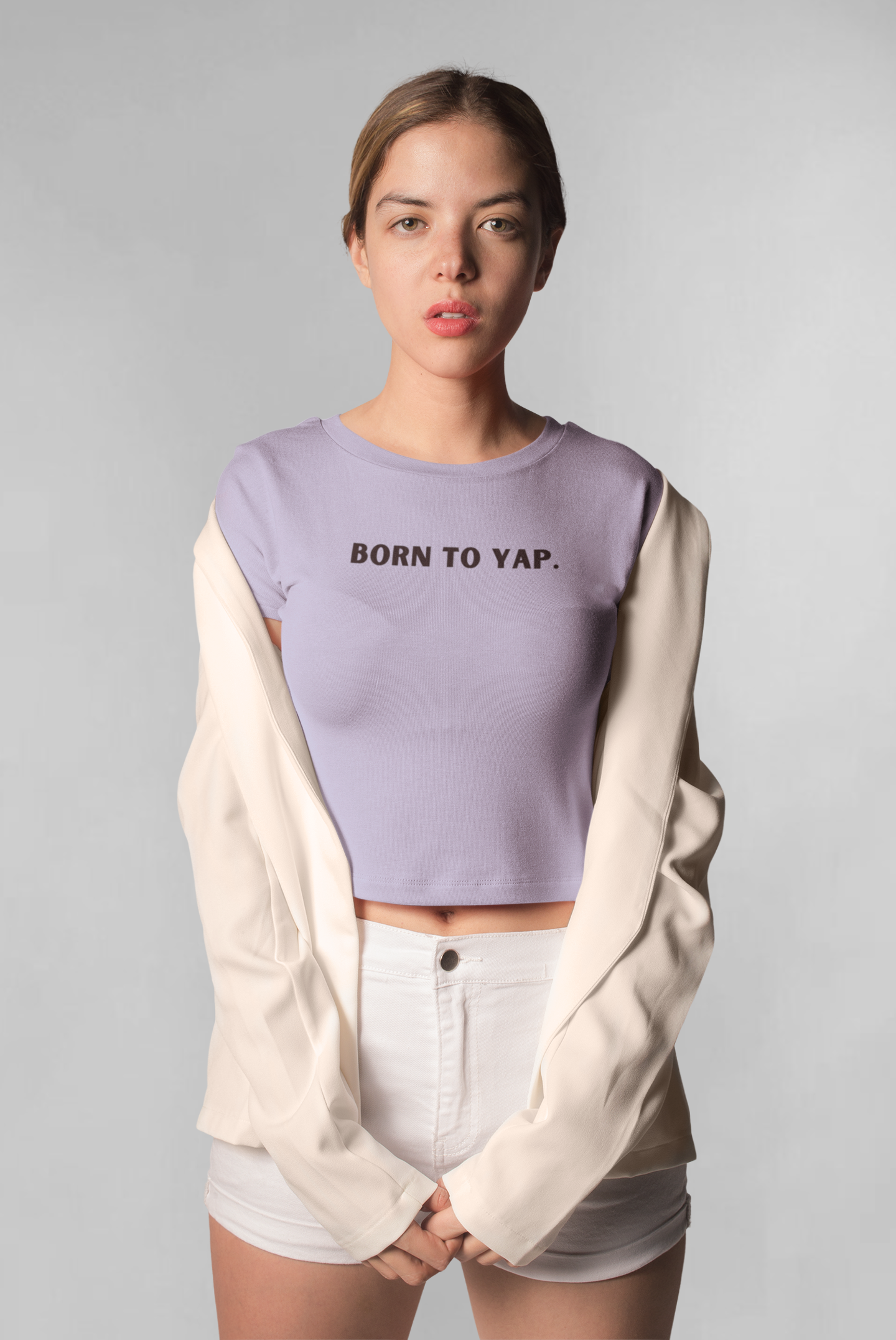 Born to yap crop top