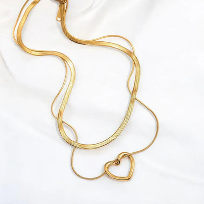 Heart Themed Layered - Necklace