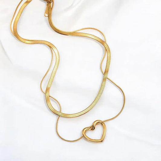 Heart Themed Layered - Necklace